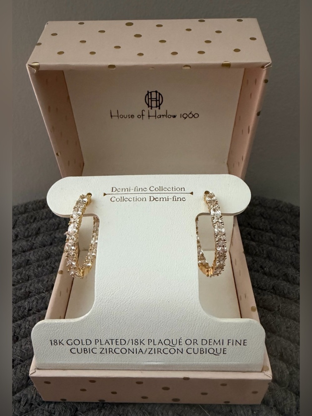 ✨New in Box✨ House of Harlow: Earrings (18K Gold Plated/Cubic Zirconia)